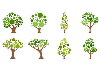 Free Cartoon Tree Icon Vector - vector gratuit #405785